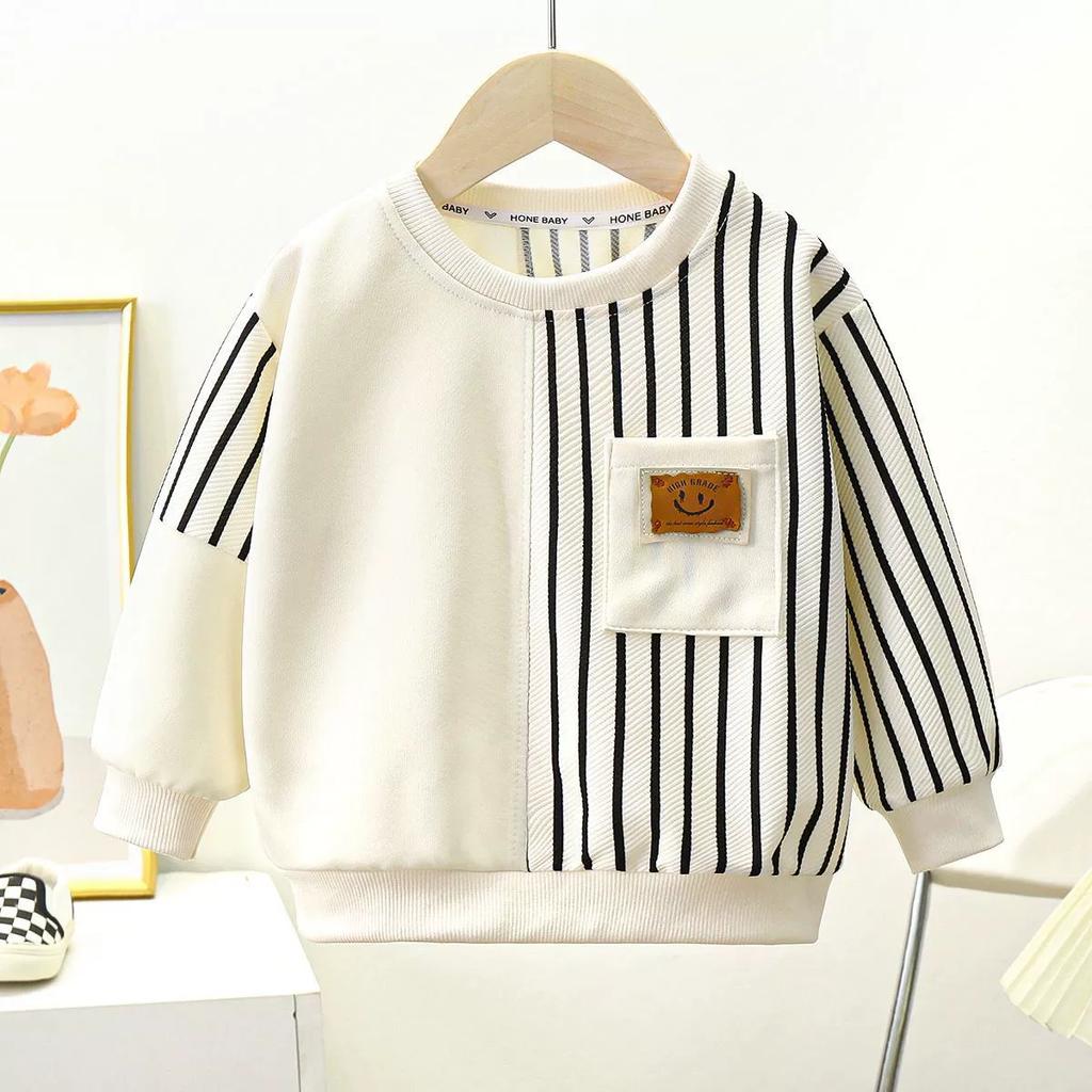 Herbst Kinder Frühling Kleidung Rundhals Langarm Pullover Jungen und Mädchen Trendy Baby Stilvoll Kinderbekleidung 2PCS