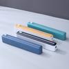 Plastic Wrap Dispenser with Slide Cutter Adjustable 2-In-1 Food Cling Wrap Film Roll Holder Cutting Tools Kitchen Gadgets