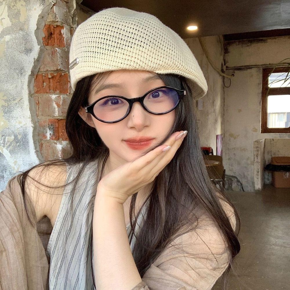 Breathable Weave Hat Vintage Crochet Knitted Cap Brimless Cap Hollowed Out Beret Hat  Girls