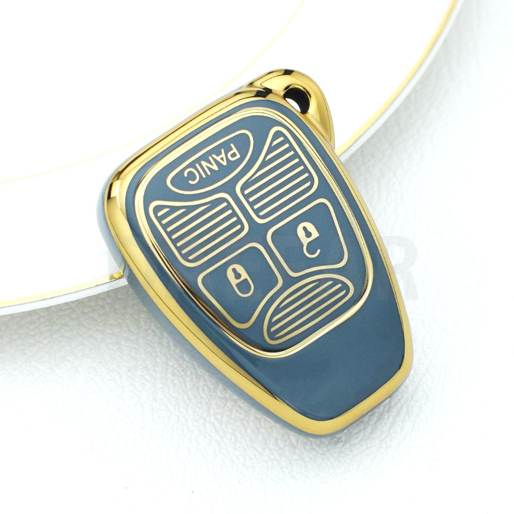3 Buttons Key Case Cover For Chrysler Voyager Pacifica 300C Pt Cruiser Dodge Caliber Avenger Jeep Grand Cherokee Compass Patriot