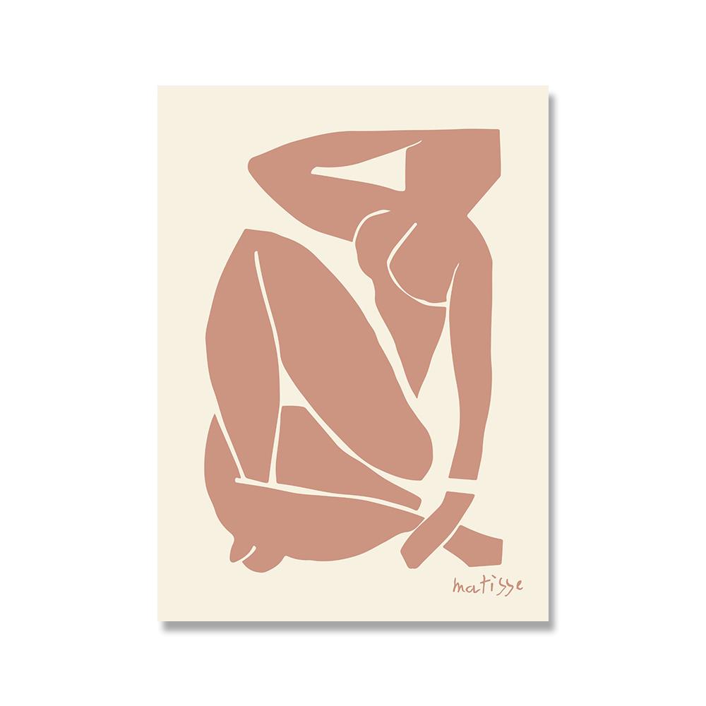 Pósteres de Henri Matisse con desnudos en rosa y azul, arte de pared vintage, pintura en lienzo, imágenes abstractas con cuerpo sexy para decoración de sala de estar