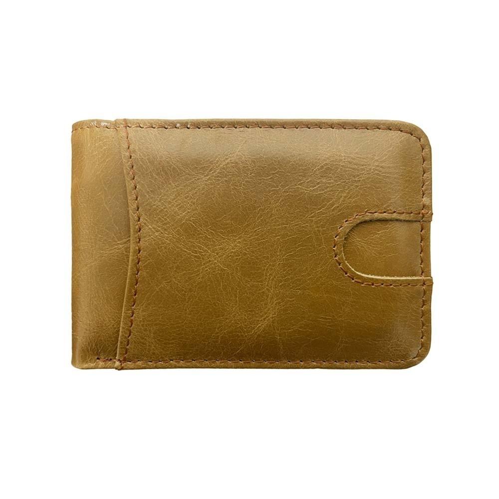 Sewn Large Capacity Thin Leather Wallet PVC Solid Color Retro Money Bag Anti-lost Classic Men Coin Purse Gift