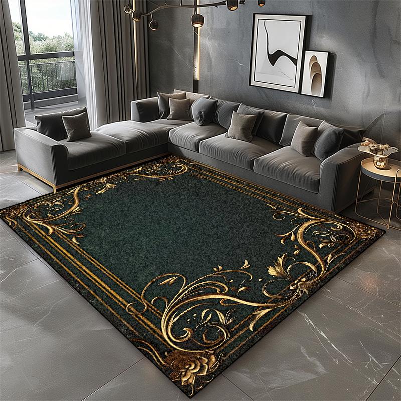 Black Marble Carpet Living Room Luxury Decoration Home Sofa Washable Large Rugs 200x300 Bedroom Non-slip Short Velvet Floor Mats