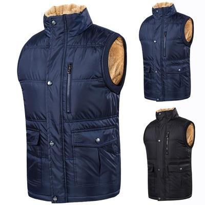 2024 Winter Plus-Size Herren Weste Herbst Winter Plus Daunen Baumwolle Weste Weste Ärmellose warme Reißverschlussjacke