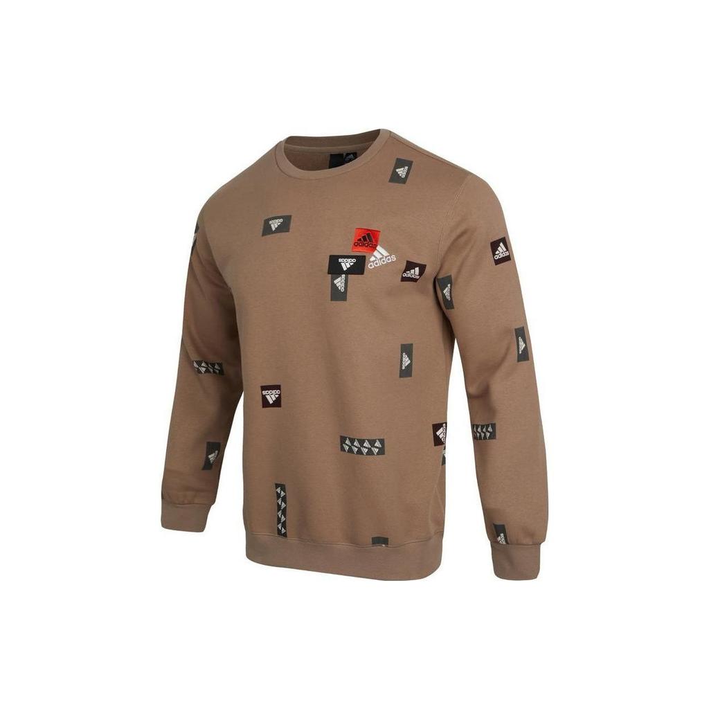 adidas CNY Sweatshirts Men's Brown Crew Neck Thickened Regular HN8983