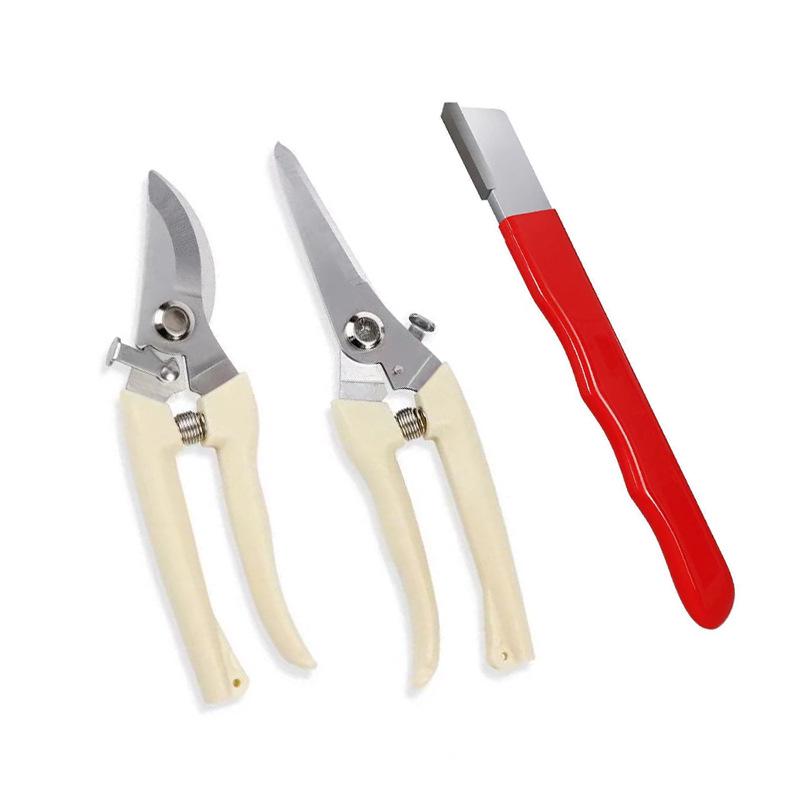 Multi-Functional Stainless Steel Pruning Shears: Orchard & Garden Tool for Tree Branches and Fruits.