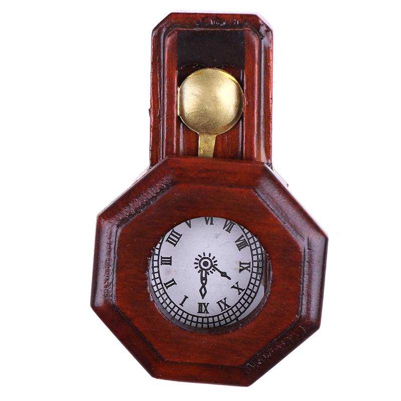 Multi Dollhouse Wall Clock Bird Octagonal Alarm Clocks Doll House Miniature Accessories Pretend Play Living Room Furniture Toys