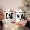 Mom and Dad Est 2025 Print Coffee Mug Drink Mommy Milk Juice Mugs Daddy Wine Beer Cup Mother's Day Father's Day New Dad/mom Gift