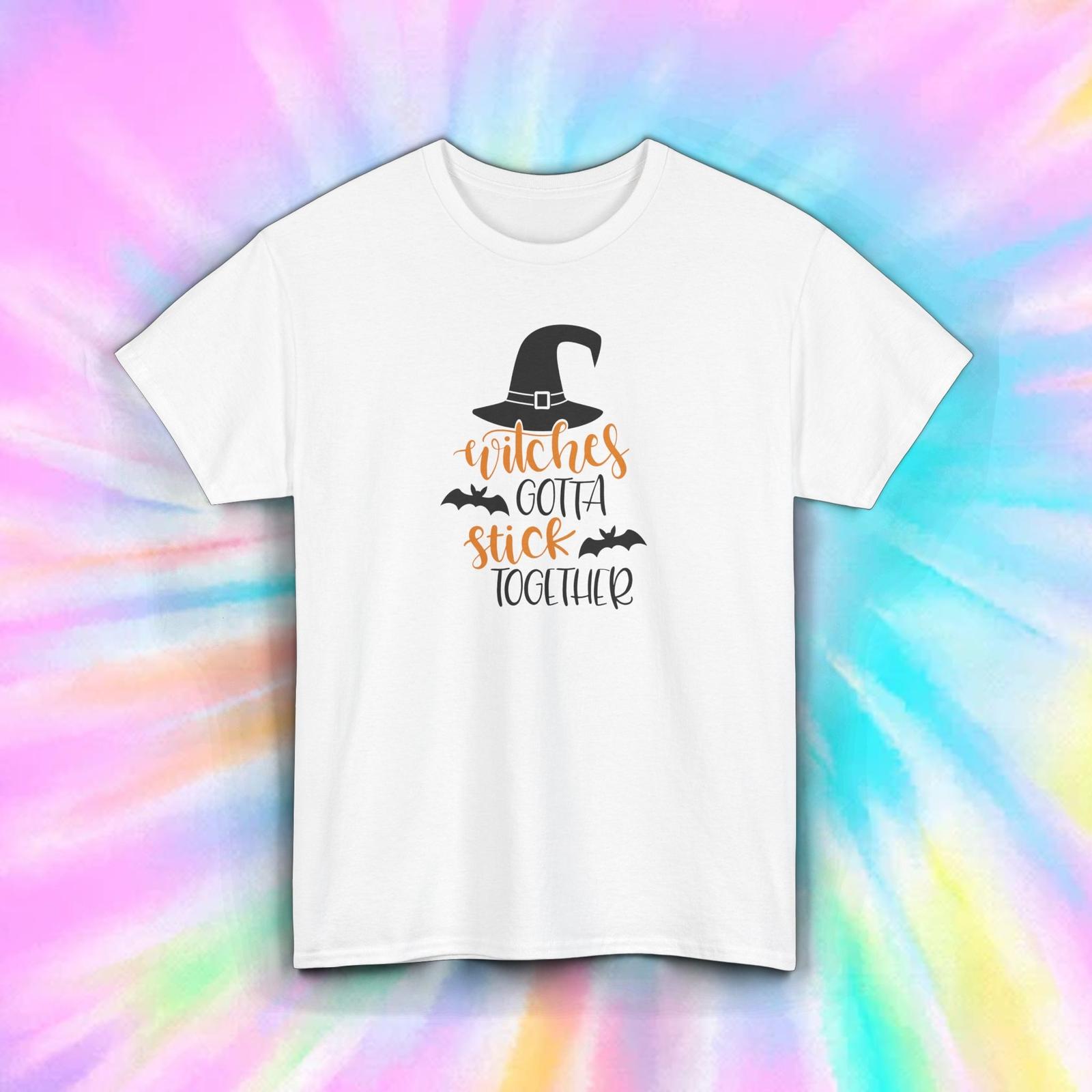 Witches Gotta Stick Together Funny Halloween Witch Hat T-Shirt S-5XL M