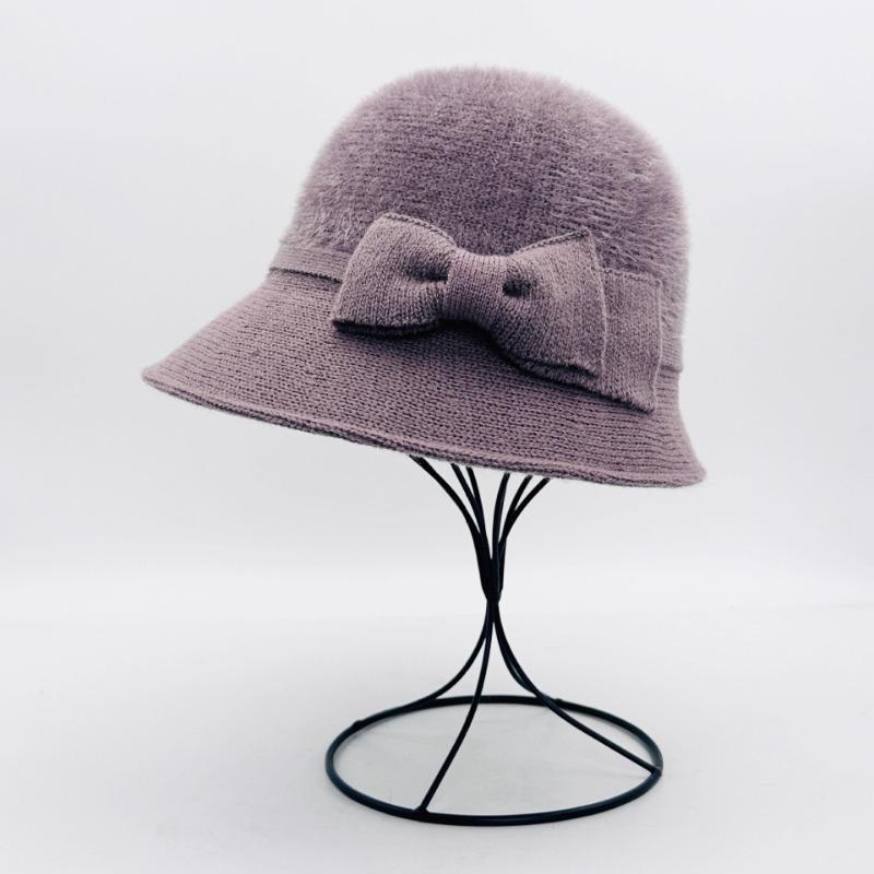 Hat female winter autumn winter new plush warm middle aged fisherman hat fashion versatile mother hat
