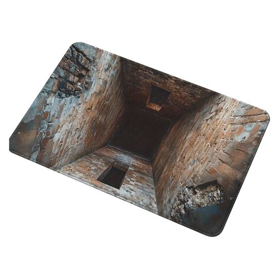 Floor Mat 3D Optical Illusion Bottom Crystal Velvet Non-Slip Rug with Anti-Slip Soft Floor Cushion Easy