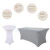 Yousheng Stretchy Table Cover Fitted Rectangle Solid Color Table Cloth Polyester Fabric Anti-Wrinkle Washable Table Cover for Indoor Outdoor Party
