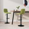 Bar Stool Set of 2 Light Green Velvet