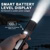 EDC LED Pocket Flashlight with Magnetic Type-C Rechargeable Torch with Side Light Digital Display Outdoor Waterproof Work Lamp