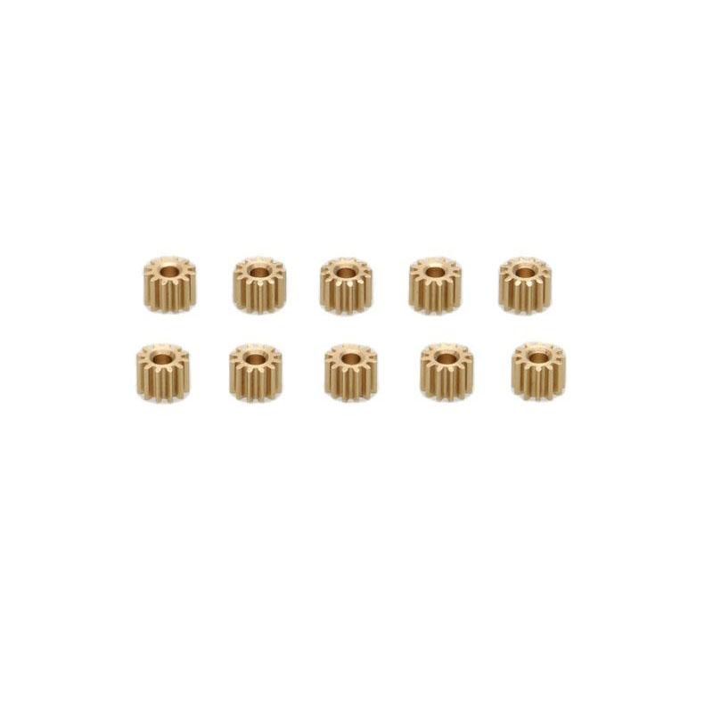 10PCS Modulus 0.2 Mini Brass Spur Gear 10T 12T 15T 20T 30T 40T Pinion Hole Dia.0.8/1/2mm Gears DIY RC Car Motor Shaft Connector