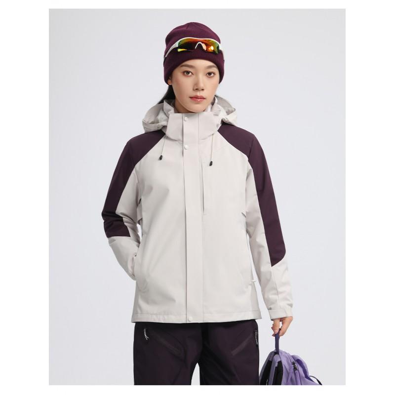3-in-1 Detachable Outdoor Jacket Women Winter Hiking Skiing Camping Waterproof Warm Coat