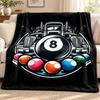 8ball Blanket Flannel Blanket Soft Cozy Plush Throw for Sofa Bed Lightweight Home Decoration Outdoor Camping