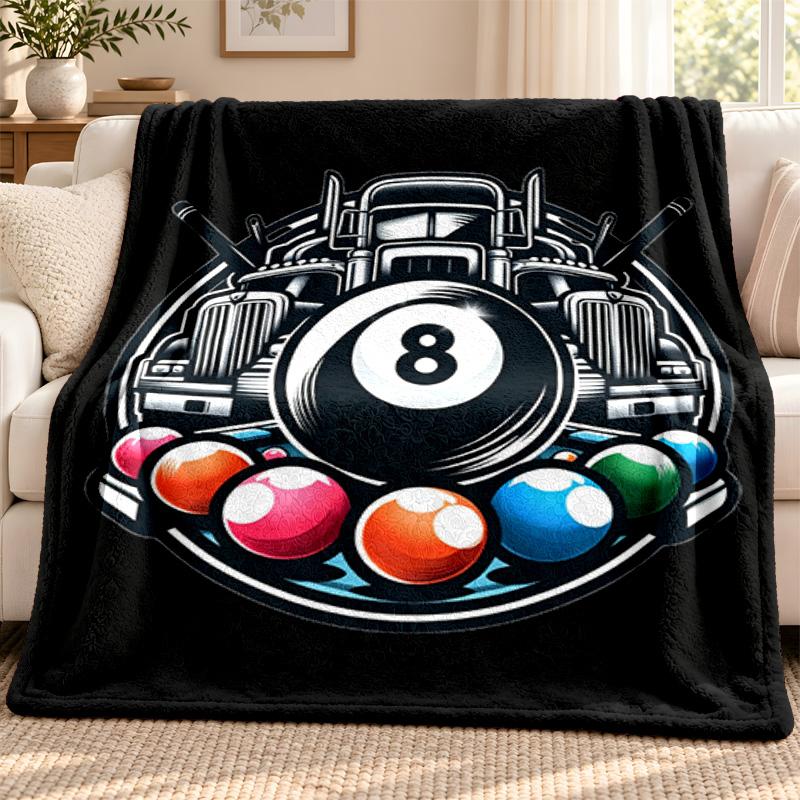 8ball blanket Flannel Blanket Soft Cozy Plush Throw for Sofa Bed Lightweight Home Decoration Outdoor camping