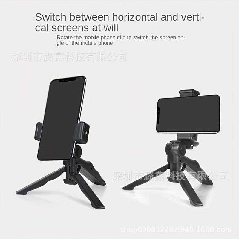

One-word Clip Portable Beauty Leg Stand Mobile Phone Tripod Desktop Mobile Phone Stand Beauty Leg Tripod 1Pcs чорний