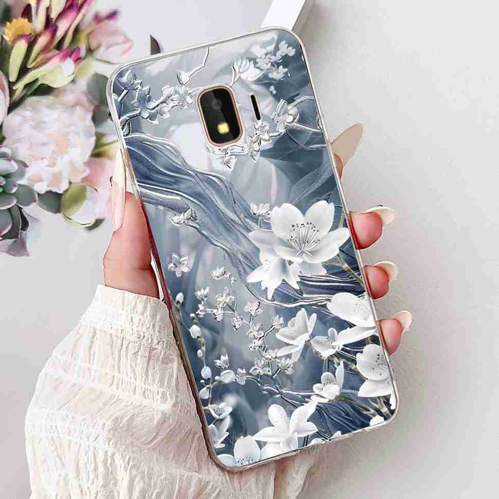 For Samsung Galaxy J2 Core 2018 Case Flower Dragon Soft Silicone TPU Back Cover For Samsung J2 Core J2 Pro 2018 Phone Cases Bags