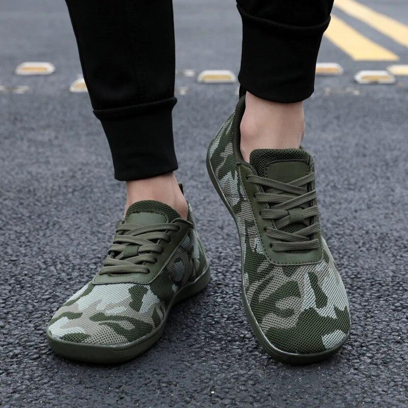 Unisex Wide Toe Box Shoes Breathable Mesh Walking Flats Lightweight Soft Sole Casual Sneakers for Running Fitness