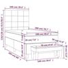 VidaXL Lit à sommier tapissier avec matelas Gris clair 100x200cm Tissu - Modèle 3136573