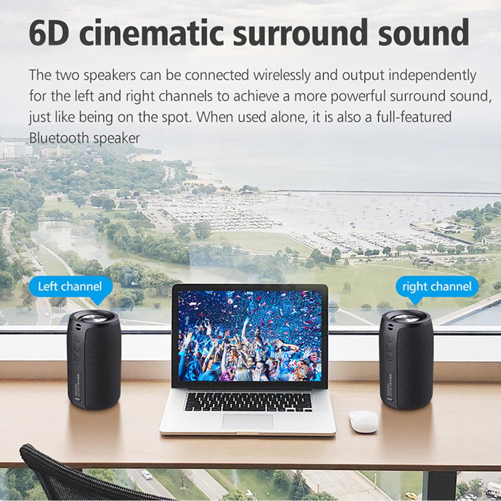 ZEALOT S32 Pro Bluetooth Speaker Wireless Subwoofer TWS Portable Bass Stereo Support USB Micro SD Card