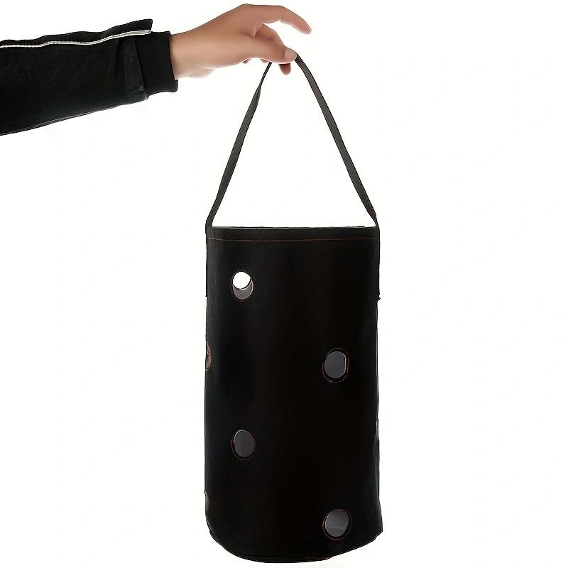 3pcs Hanging Strawberry Grow Bag, Breathable Felt Multi-hole Seedling Pot, Balcony Vegetable Planting Container