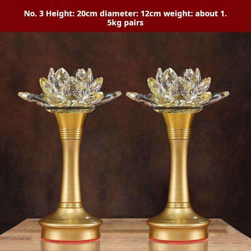 

New rechargeable crystal lotus lamp Buddhist temple lighting lamp with LED lotus lamp lotus lamp long-lasting lamp