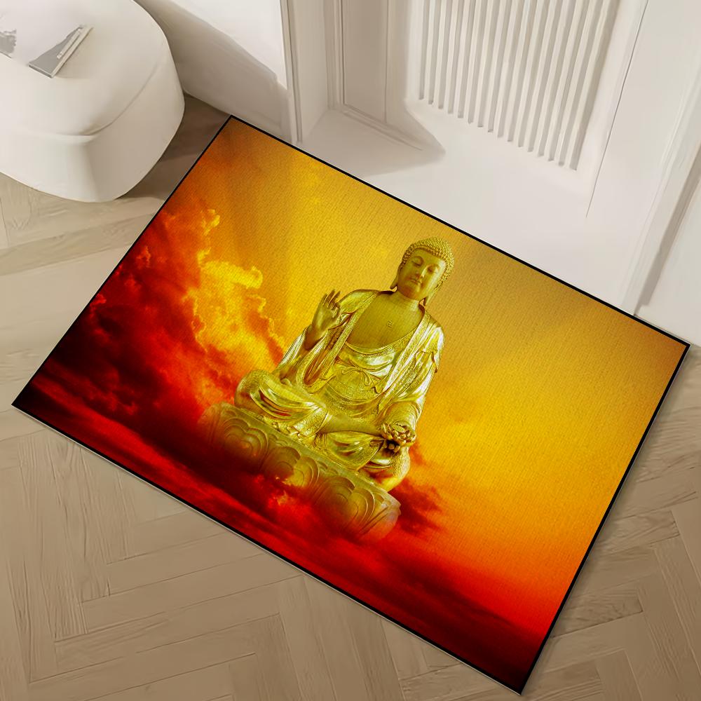 Kunst Dev Malerei Buddha Wand Türmatte Willkommen Rutschfest Boden Schlafzimmer Küche Bad Balkon Flur Teppich Heimdekoration Teppich