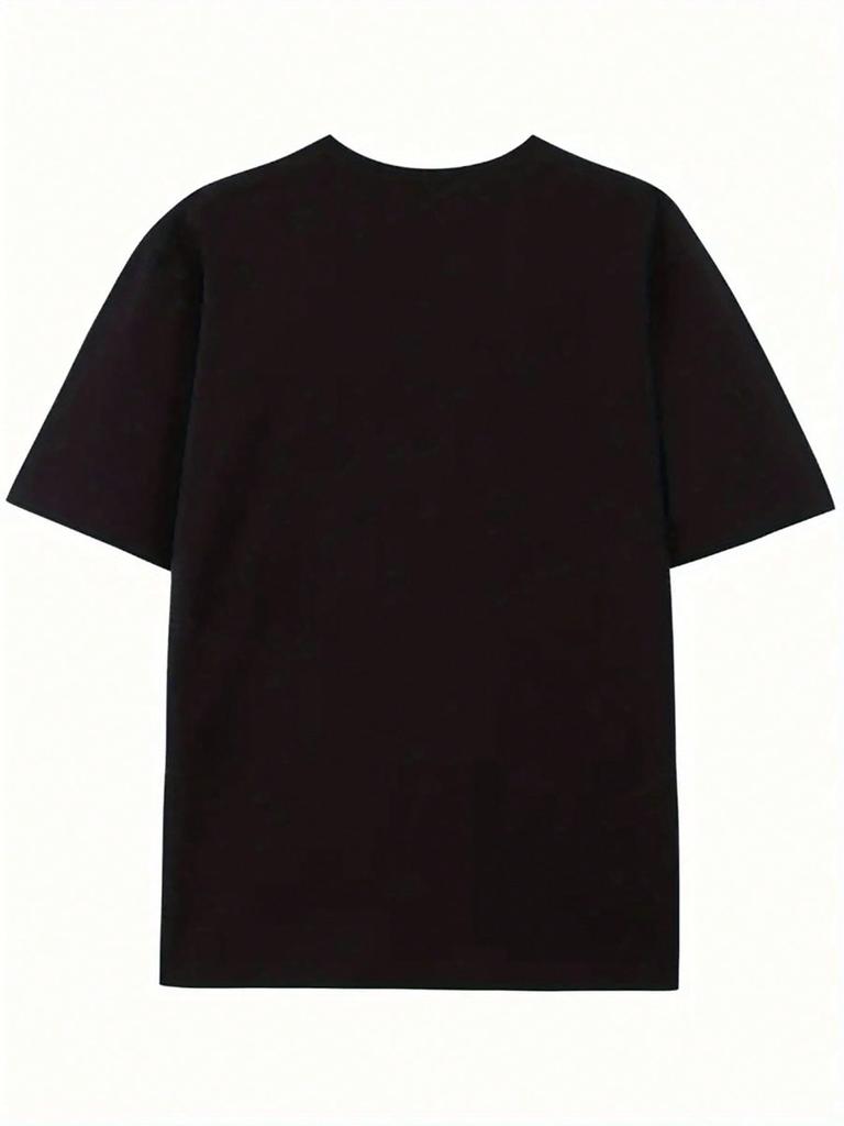 Du kannst dich fragen Einmal im Leben Tortendiagramm Sprechendes Gehirn T-Shirt Spaß Herren Kurzarm Muster T-Shirt Kollektion Schwarz