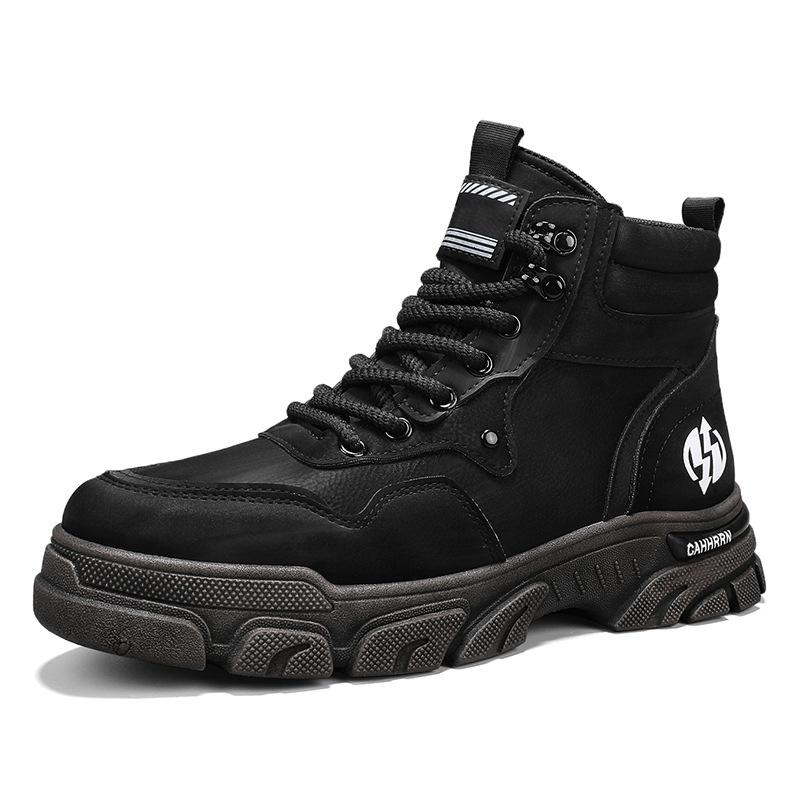 

Men s shoes autumn and winter new casual high-top Martin boots outdoor non-slip and wear-resistant mountaineering shoes men s platform tooling shor 39