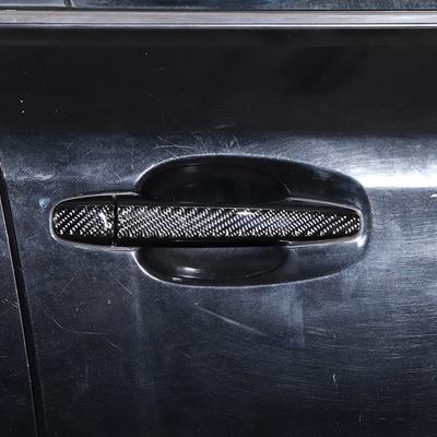 Para Subaru Forester 2013 2014 2015 2016 2017 2018 cubierta de manija de puerta Exterior de fibra de carbono suave pegatina embellecedora para coche