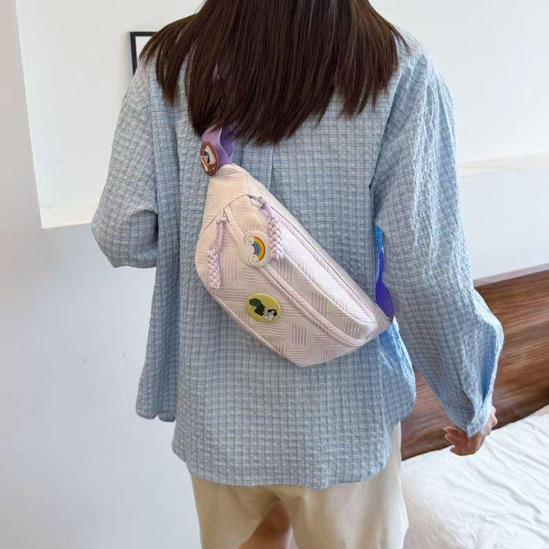 1Pc New Simple and Cute Casual Fanny Pack, Women's Fanny Pack, Fresh Niche Versatile Messenger Bag, Sports Versatile Fashion Breast Bag