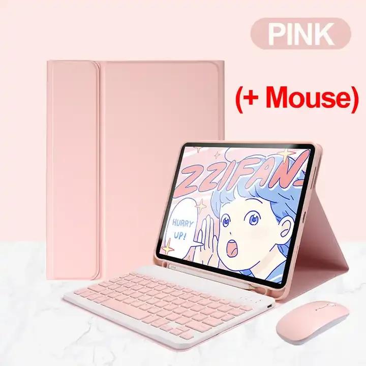 Colorful Candy Bluetooth Keyboard Magnetic Leather Stand Case Covers for IPad 7 8 9 10th Pro 11 Air 4 5th Mini 5 6 10.2 Inch