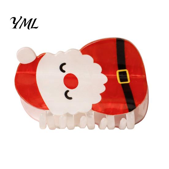 Accessori Leggeri per Capelli per Natale Pinza a Artiglio Donna, Fantasie Carine Antiscivolo Tenuta Forte Babbo Natale Pinza Squalo, Fermagli Decorativi