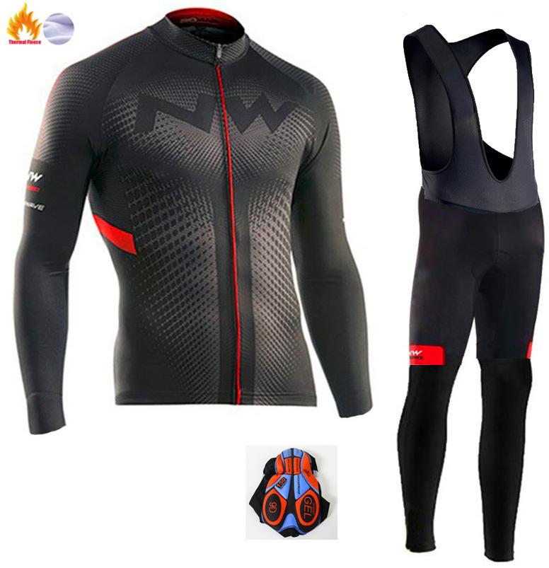 2026 Winter Warm Cycling Suit Set, Tour De France Edition Winter Cycling Suit Long Sleeve Fleece Thickened Warm Windproof Cycling Suit