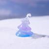 10pcs Cute Snowman Miniature Figurines Transparent Merry Christmas Decoration  Christmas Gift