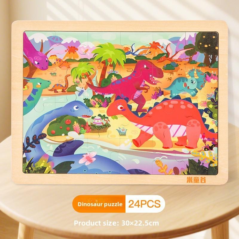 

Forest Animals Wooden Jigsaw Puzzle For Kids Educational Play And Brain Development Dinosaur