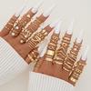 Neues Mode Geometrisches Knöchelringe Set Für Frauen Boho Schmetterling Herz Zirkon Goldfarbe Fingerring Trendiger Party Schmuck Geschenke