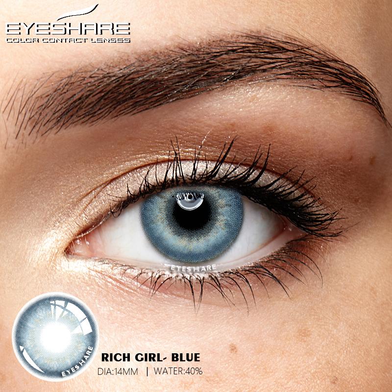 

EYESHARE Натуральные цветные линзы для глаз 2 шт. Цветные контактные линзы для глаз Синие красивые контактные линзы для глаз Ежегодные косметические цветные линзы