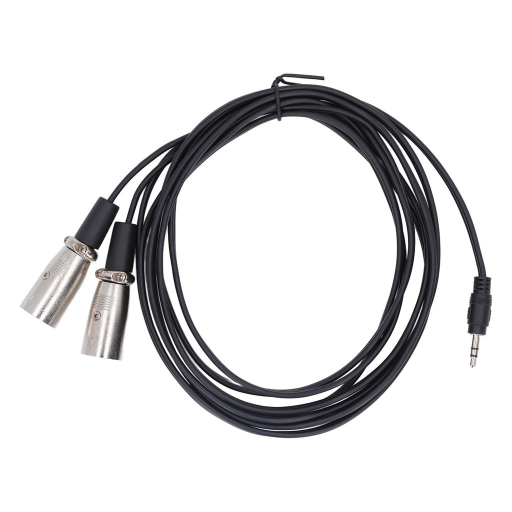 3,5 mm Klinke Stecker auf Dual XLR Stecker Kabel 3 Meter TRS auf Dual XLR Y-Splitter Stereo Mikrofon Adapter