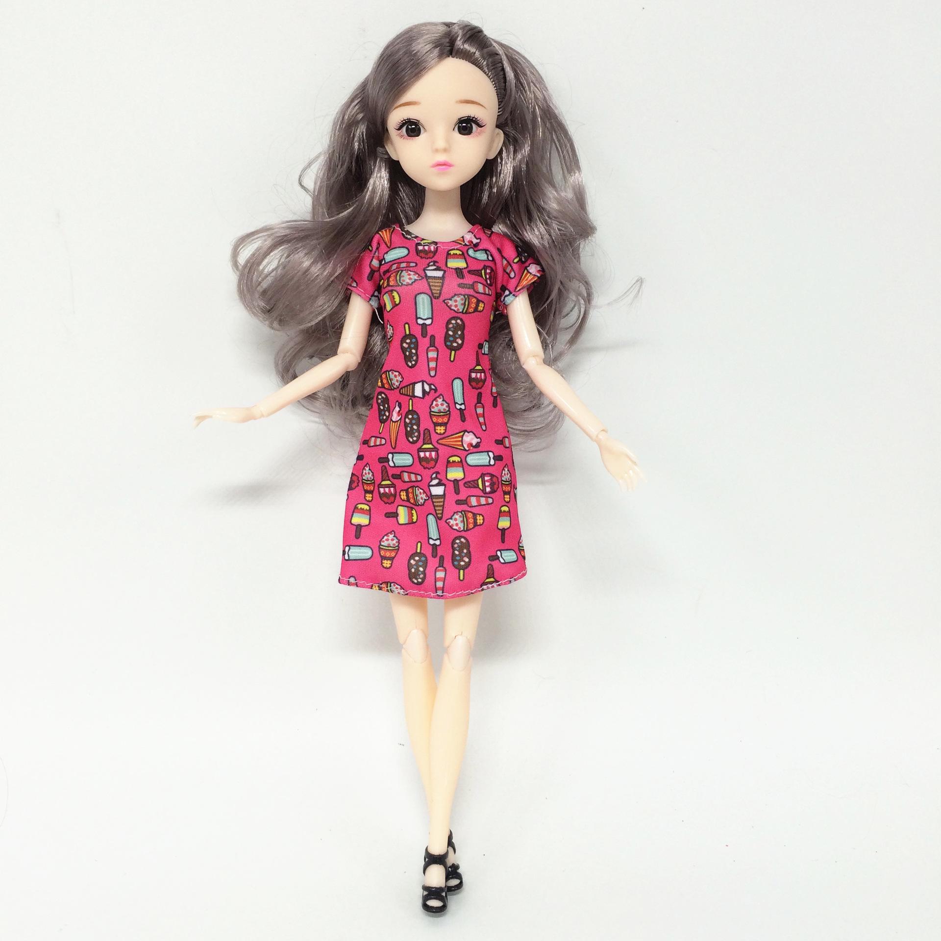 

Набор модных кукол: 6 аксессуаров, 2 наряда, юбка, брюки, шорты Clothes + Random Doll + Shoes