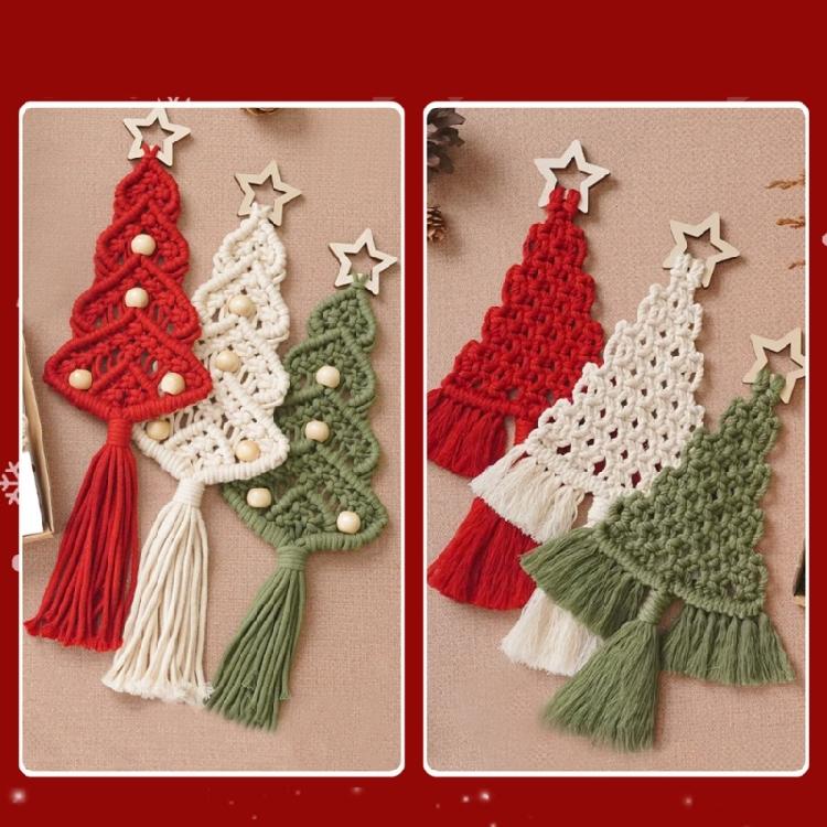 Christmas Tree Macrames DIY Kits for Adult Beginners XmasTree Wall Decoration