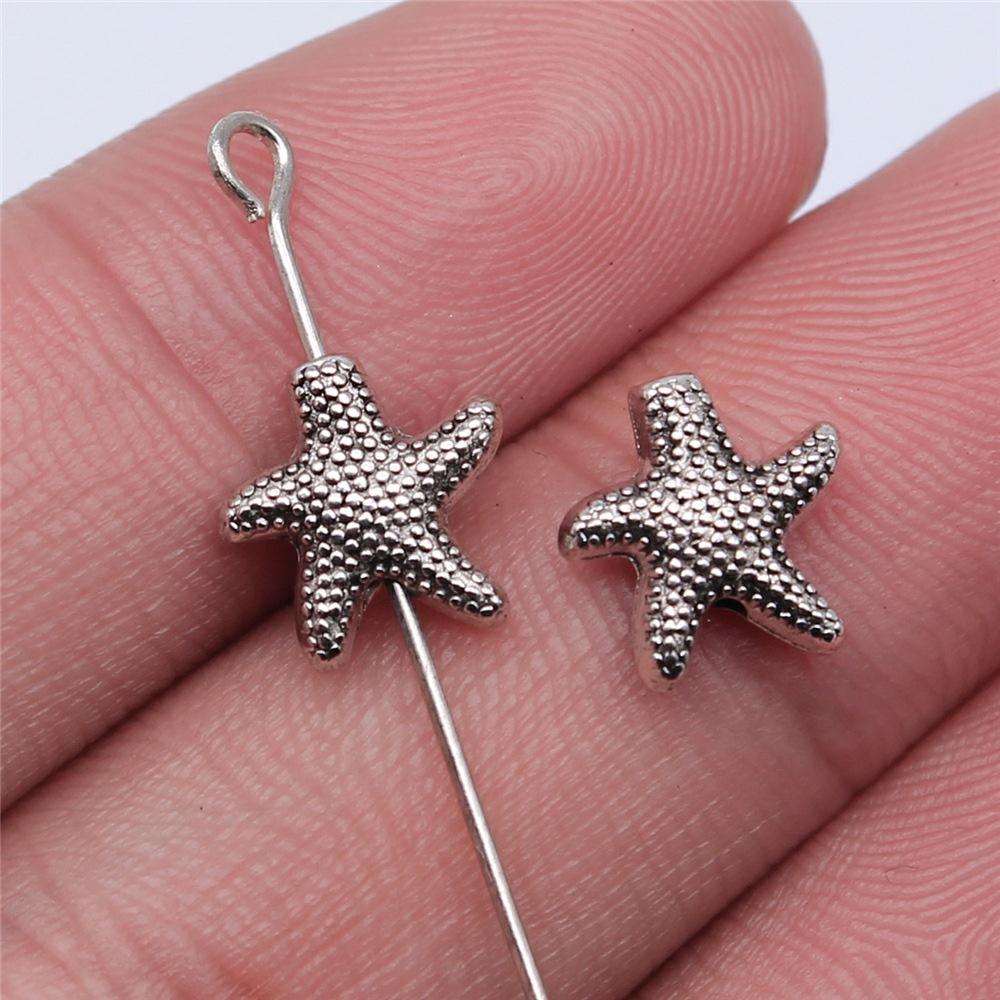 20pcs Sea Animal Marine Life Starfish Shell Dolphin Jellyfish Octopus Hippocampus Small Hole Beads For Jewelry Making