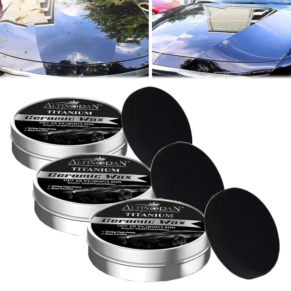 Black Solid Crystal Car Wax High-Gloss Car Scratch Repair Vehicles Polishing Accessories