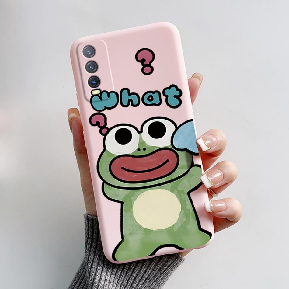 For Vivo V2027 V2029 Vivo Y20 Y20i Y20s Case Cute Bear Cartoon Frog Back Cover Soft Silicone Funda For Vivo Y11s Y12s Y12a Etui