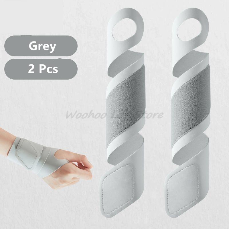 

2 Pcs High Quality Adjustable Wrist Support for Pain Relief Breathable Comfortable Unisex for Daily Exercise светло-серый