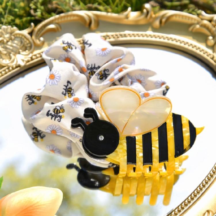 Honeybee Claw Clip for Adult Kids Hair Claw Clip Strong Hair Grip for Hairstyle Ponytail Holder Girl Lovely Hair Decors