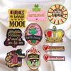 5 /12pcs Set Netherland Oeteldonk Emblem Embroidered Patches 12 Constellation Patch Carnival For Netherland For Clothing Sew Diy 